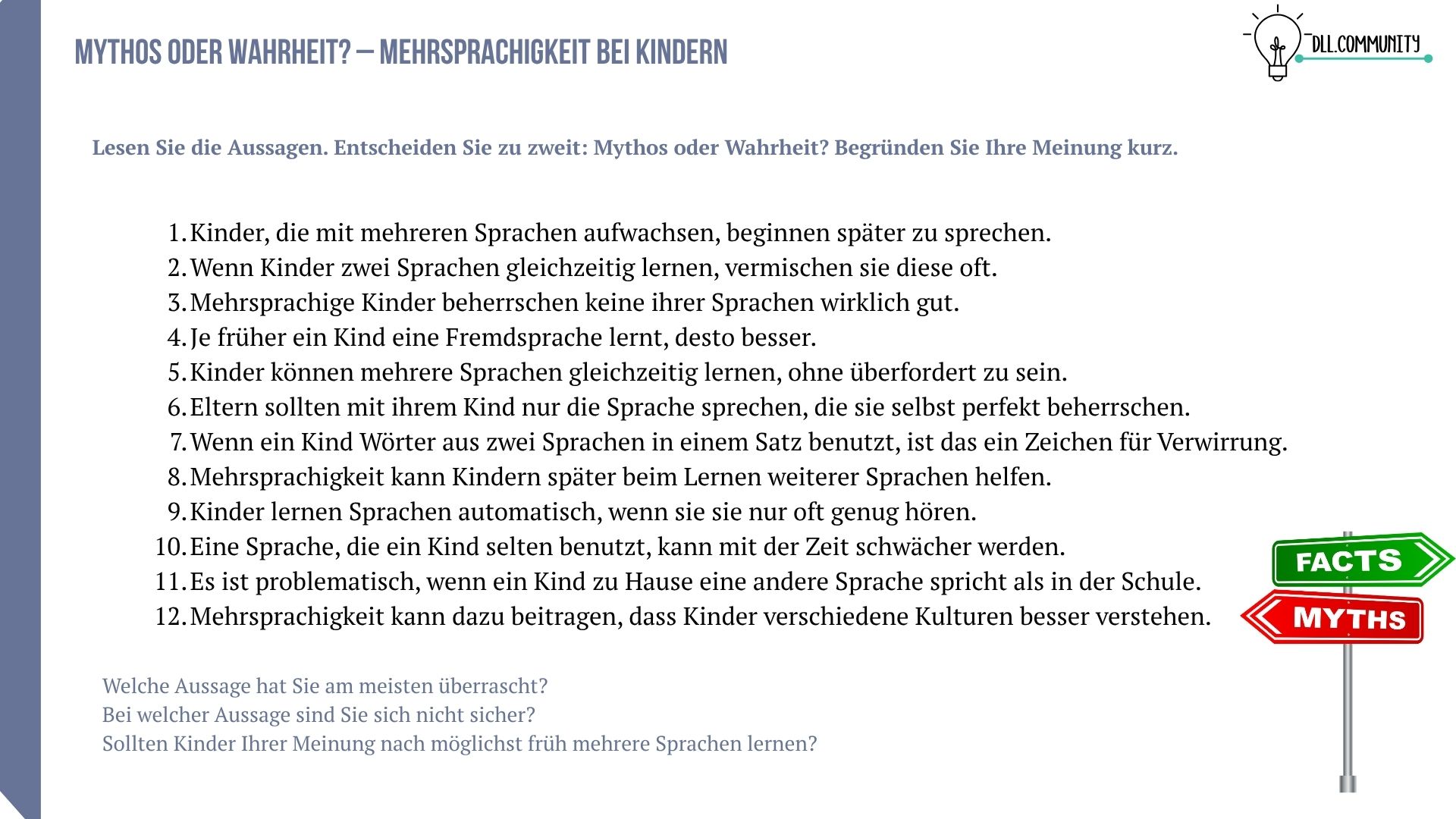 SPRACHCLUB: Mehrsprachigkeit: Ja oder nein?