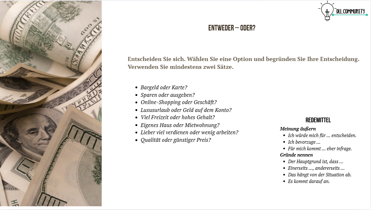 SprachClub Rund ums Geld